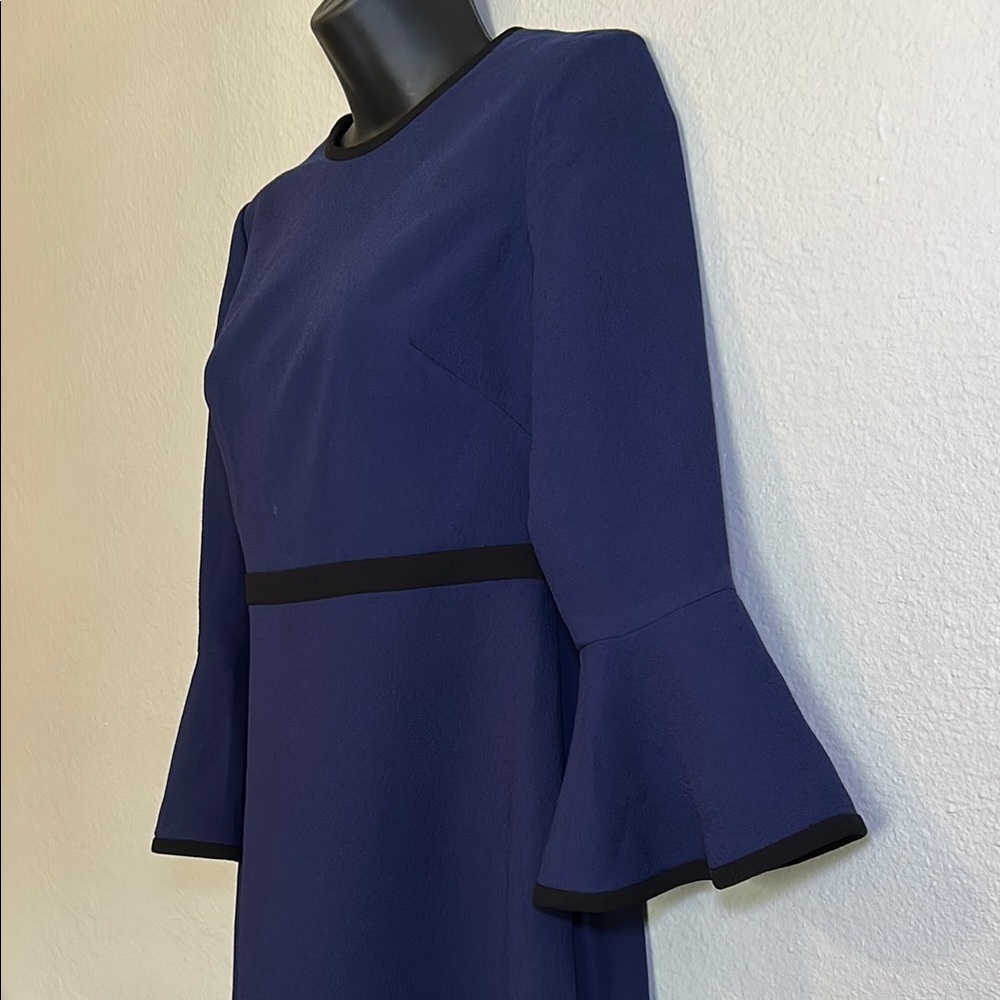 Eliza J Navy Long Sleeve Dress with Flare Cuffs - Picture 4 of 9